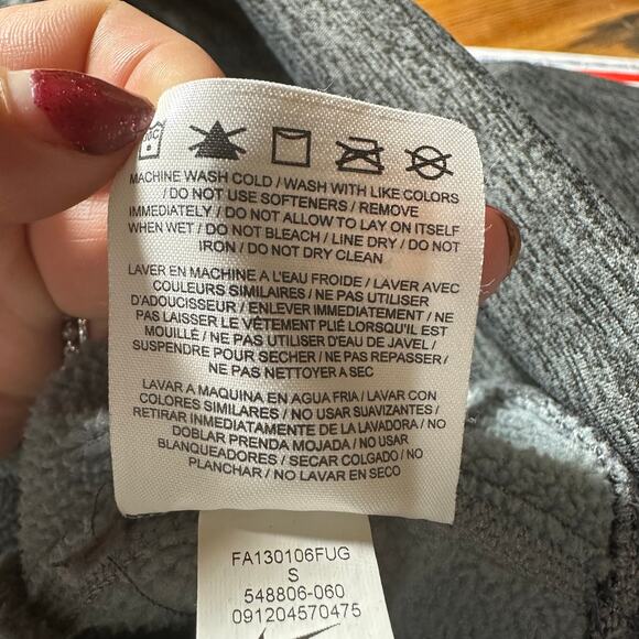 Nike Therma Fit Hoodie Womens Sz S Blue Gray Pullover Athletic Logo Swoosh Y2K - Picture 13 of 13